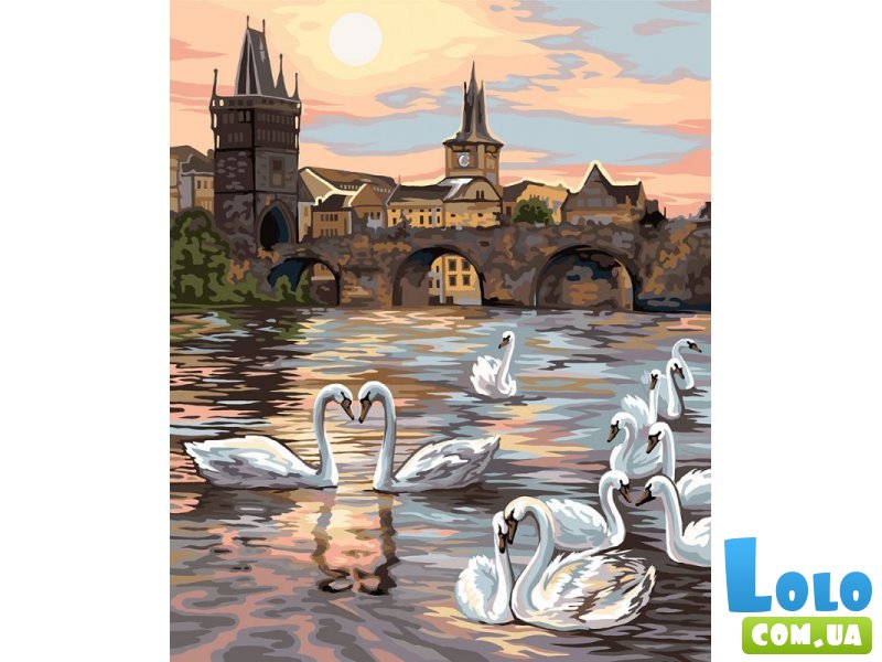 Картина по номерам Лебеди Праги, Danko Toys (40х50 см)