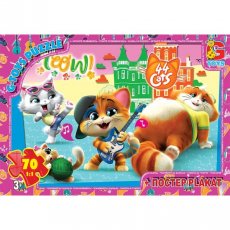 Пазлы 44 котенка, G-Toys, 70 эл.