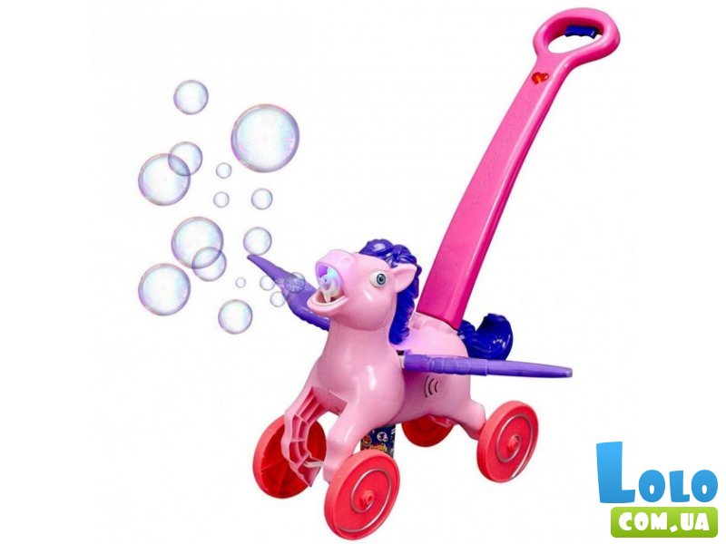 Каталка с мыльными пузырями Лошадка (фиолетовая)