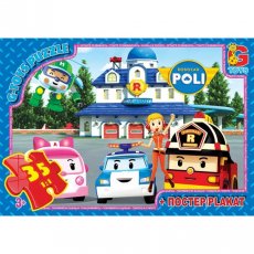 Пазлы Робокар Полли, G-Toys, 35 эл.