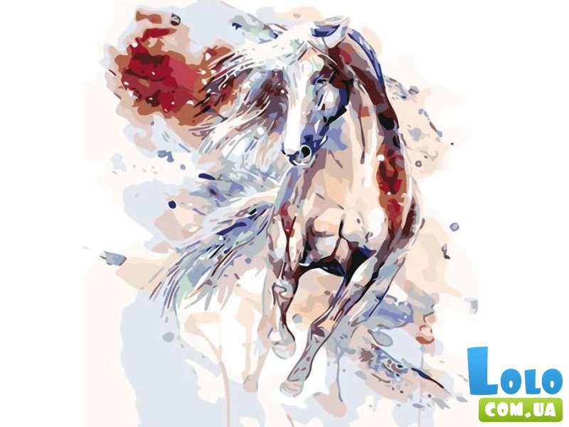 Картина по номерам Скакун, Danko Toys (40х40 см)