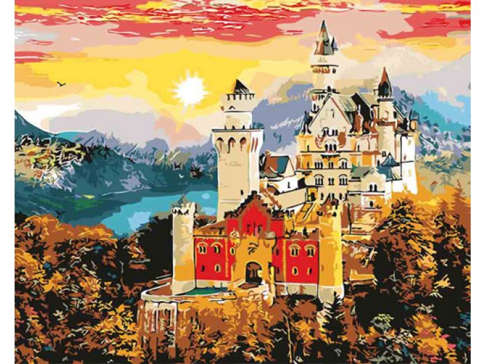 Картина по номерам Осенний замок, Art Craft