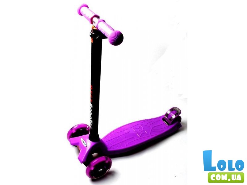 Самокат со светящимися колесами Scooter Maxi (фиолетовый)