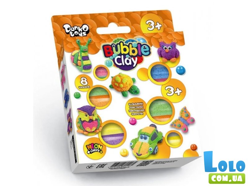 Набор для творчества Bubble Clay, Danko Toys (8 цветов)