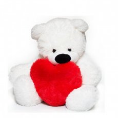 Мягкая игрушка Медвежонок с сердцем Бублик №1, Алина