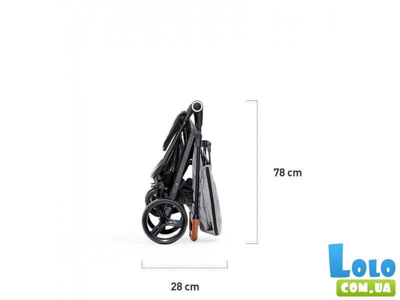 Прогулочная коляска Grande Black, Kinderkraft (черная)