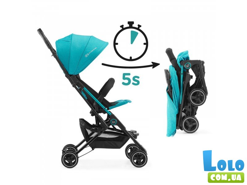 Прогулочная коляска Mini Dot Turquoise, Kinderkraft (бирюзовая)