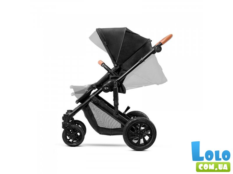 Универсальная коляска 2 в 1 Prime Black + MommyBag, Kinderkraft (черная)