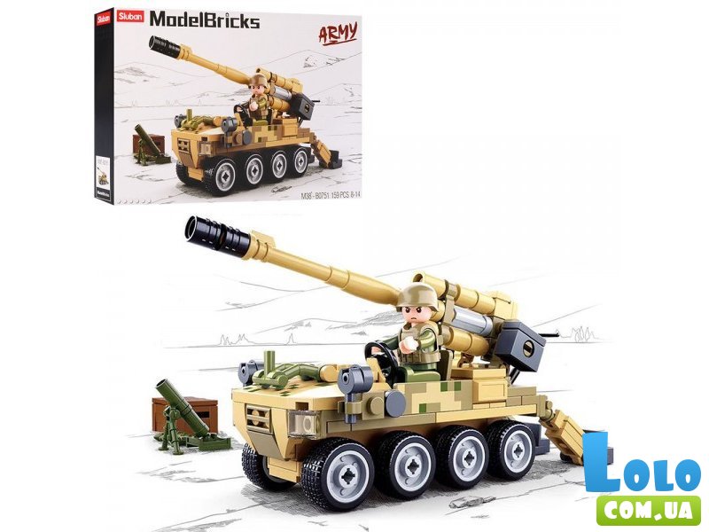 Конструктор Model Bricks: военный вездеход для штурма, Sluban (M38-B0751), 159 дет.