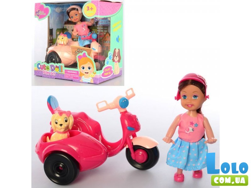 Кукла с мотоциклом Cute Doll (в ассортименте)