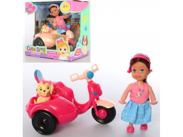 Кукла с мотоциклом Cute Doll (в ассортименте) Китай - купити в Україні