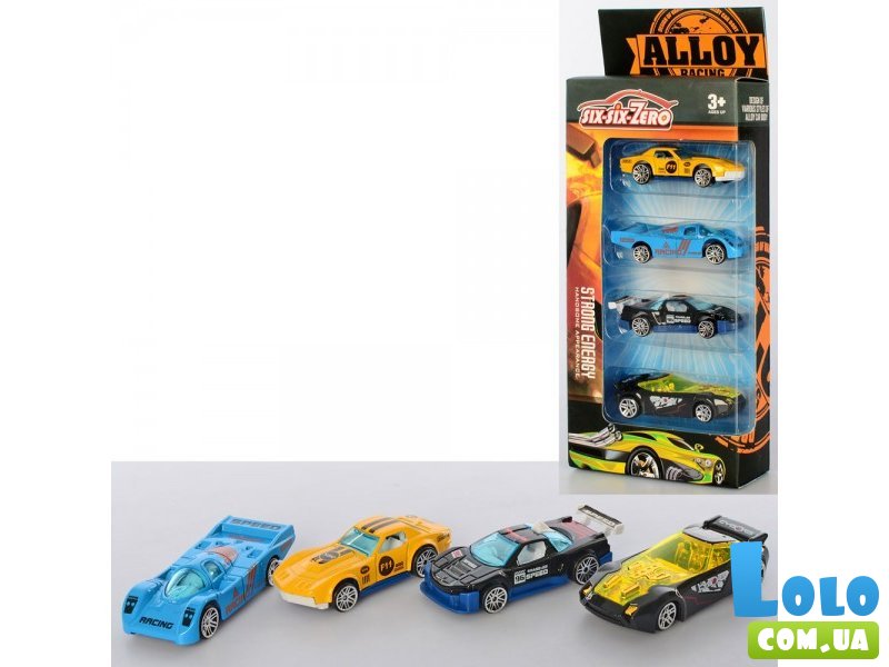 Набор машинок Alloy Racing (4 шт.)