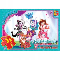 Пазлы Enchantimals, G-Toys, 35 эл.
