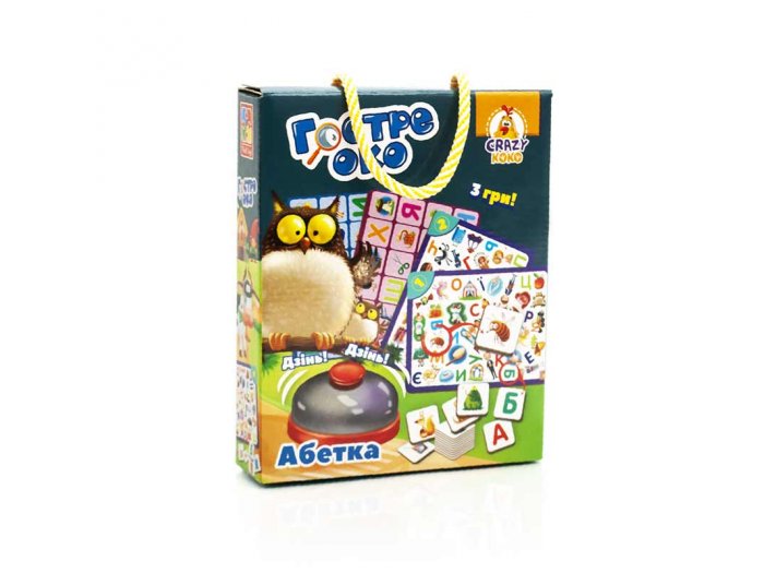 Настольная игра с колокольчиком Зоркий глаз. Азбука, Vladi Toy Vladi Toys - купити в Україні