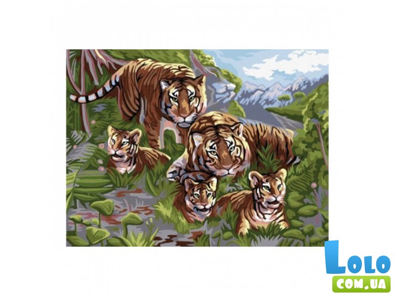 Картина по номерам Тигры, Danko Toys (30x40 см)