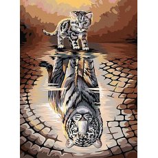 Картина по номерам Котенок, Danko Toys (30x40 см)