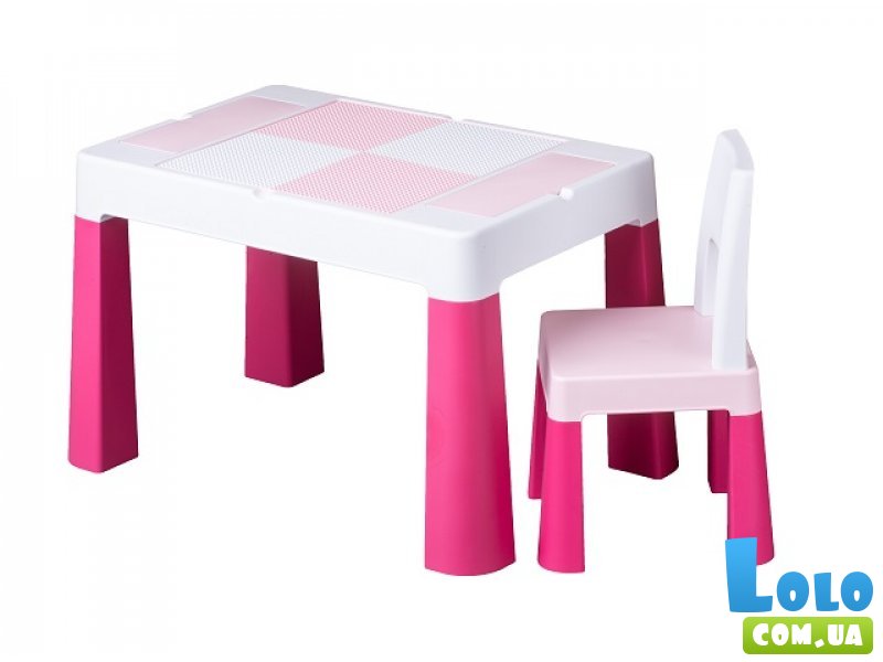 Комплект стол и стул Multifun 1+1 pink, Tega (розовый)