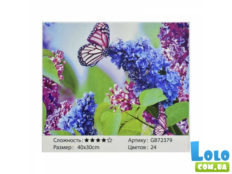 Алмазная мозаика Бабочки на сирени, TK Group (40х30 см)