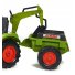 Детский трактор на педалях с прицепом, передним и задним ковшами Claas Arion, Falk (зеленый)