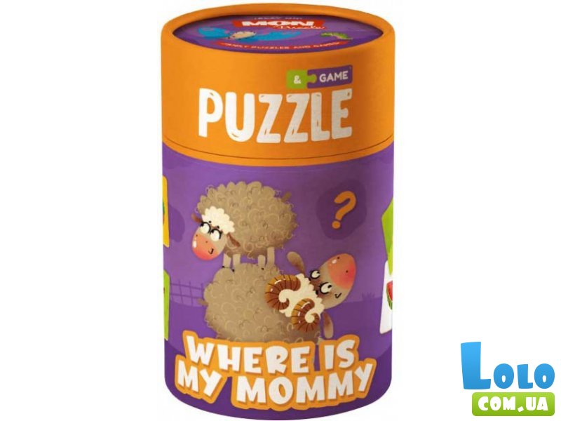 Пазл и игра Где моя мама, Mon Puzzle, 20 эл.