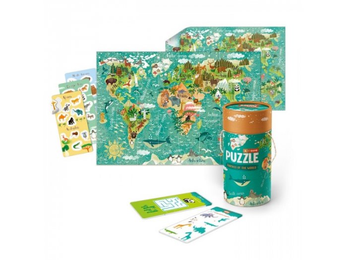 Пазл и игра Животные Мира, Mon Puzzle, 40 эл.