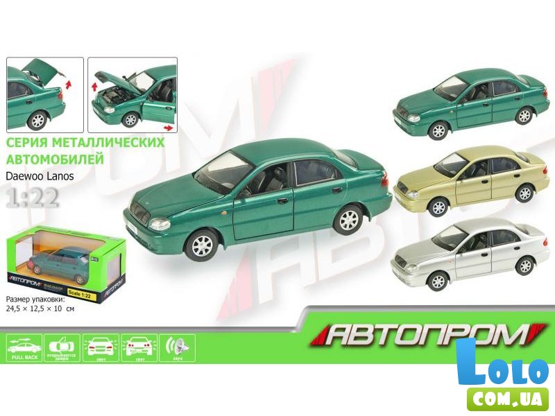 Машина металлическая Daewoo Lanos, Автопром (в ассортименте)