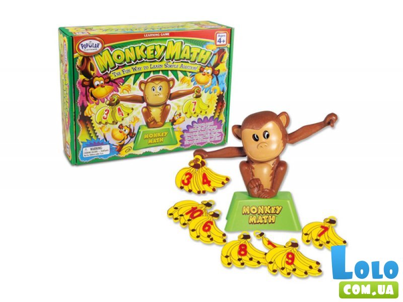 Развивающая игра по математике Popular Monkey Math Задачки от мартышки, Popular Playthings (сложение)