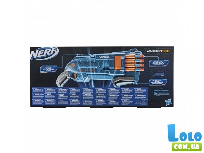 Бластер игрушечный Nerf Elite 2.0 Warden DB-8, Hasbro