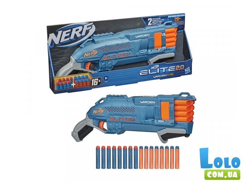 Бластер игрушечный Nerf Elite 2.0 Warden DB-8, Hasbro