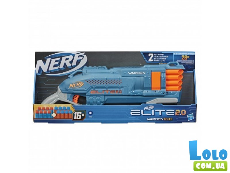 Бластер игрушечный Nerf Elite 2.0 Warden DB-8, Hasbro