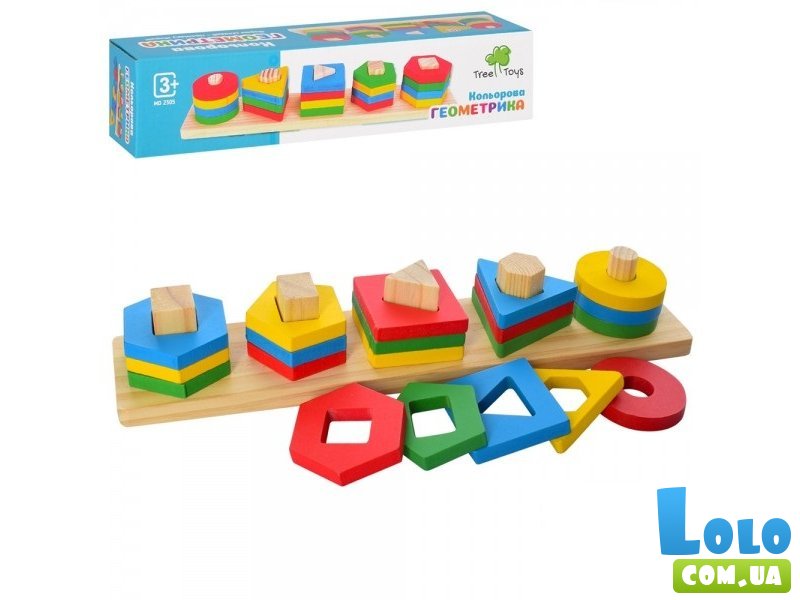 Деревянная игрушка Геометрика (фигуры 20 шт.)