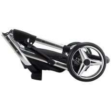Универсальная коляска 2 в 1 Luciano Polar (Chrome) Y843, Adamex (черный люрикс - серебро кожа)