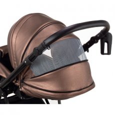 Универсальная коляска 2 в 1 Infinity кожа 100% BI-02-AMO bronze pearl, Bair (бронза перламутр)