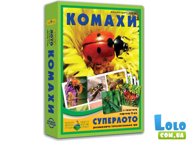 Настольная игра Супер Лото Насекомые (укр.), Энергия плюс