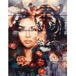 Картина по номерам на дереве Глаза тигра, Rainbow Art (40х50 см)