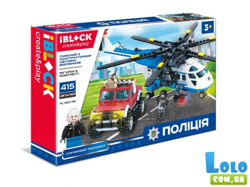 Конструктор Полиция, iBlock (PL-920-118), 415 дет.