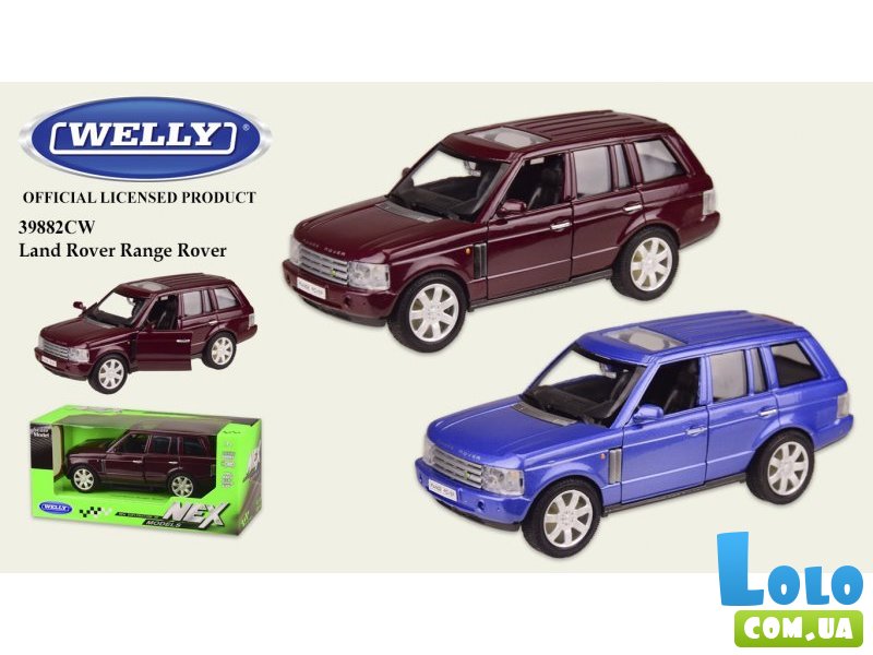 Машина Range Rover, Welly (в ассортименте)