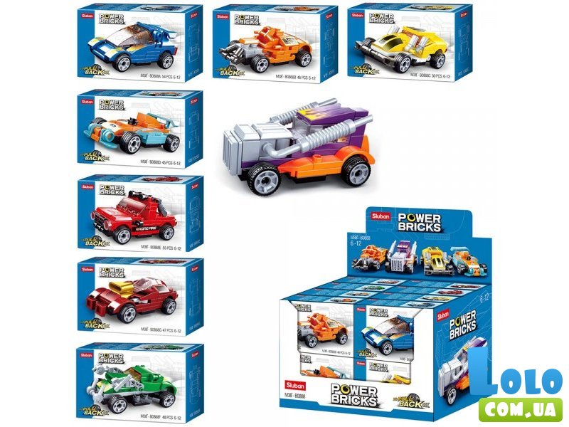 Конструктор Машина, Sluban (M38-B0888), от 45 дет., (в ассортименте)