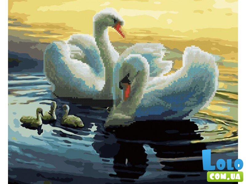 Картина по номерам Лебеди на пруду, Rainbow Art (40х50 см)