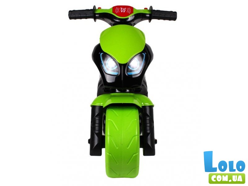 Мотоцикл - толокар с музыкальным рулем, ТехноК (зеленый)