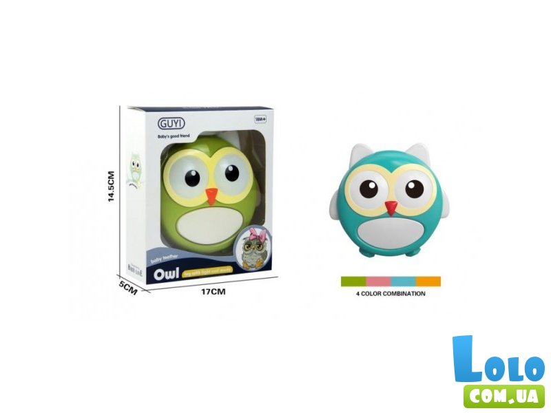 Прорезыватель музыкальный Сова (в ассортименте)