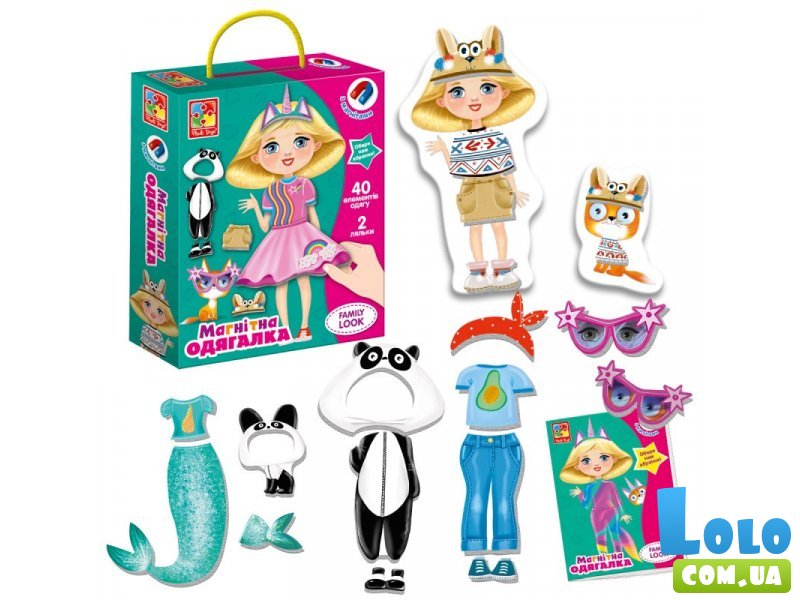 Магнитная одевалка Family look, Vladi Toys