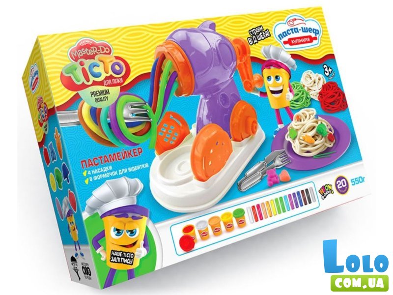 Тесто для лепки Паста-шеф Master Do, Danko Toys, 20 цветов