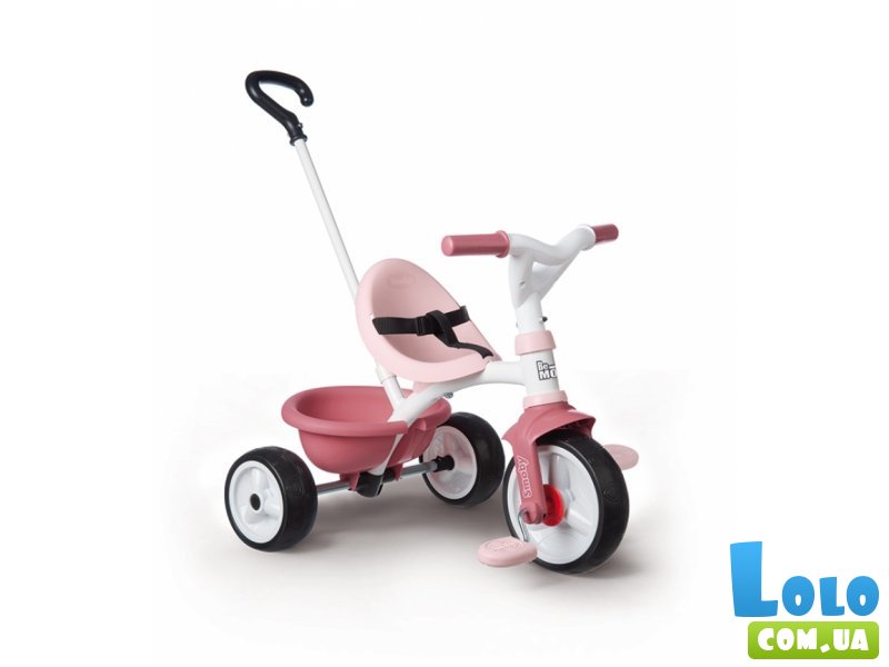 Детский металлический велосипед 2 в 1 Би Муви, Smoby (розовый)