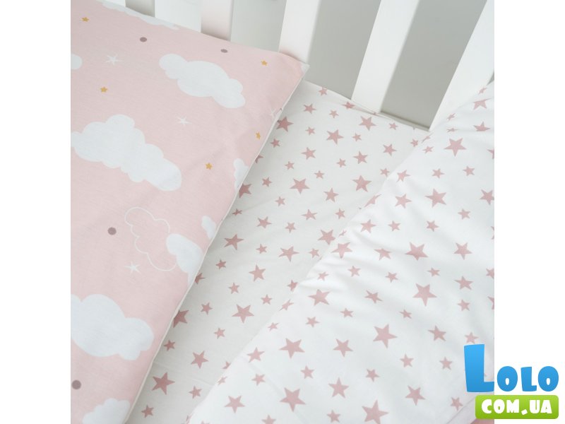 Сменная постель Unicorn powder pink, Twins (розовая пудра), 3 эл.