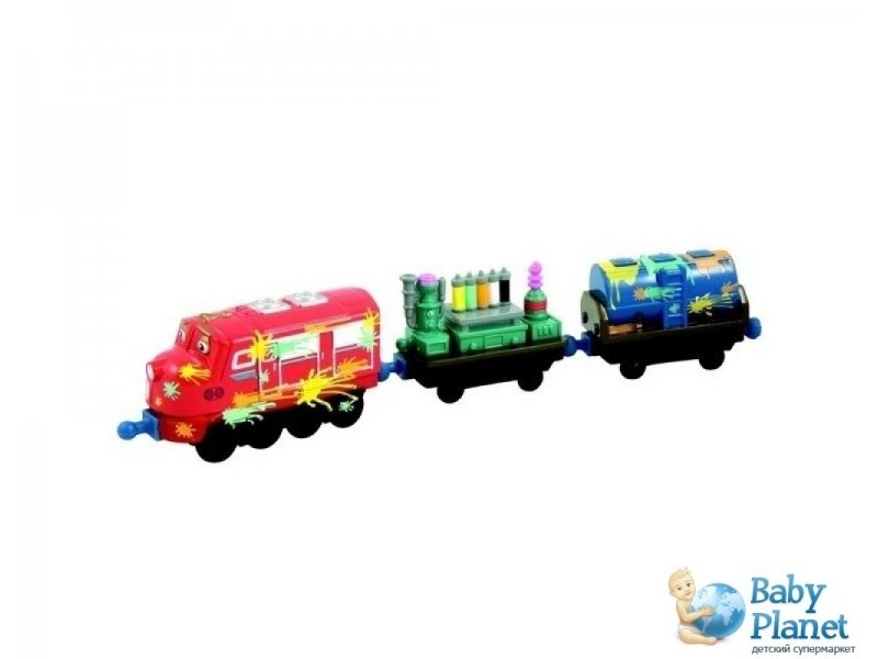 Паровозик Tomy Chuggington "Уилсон" (LC54053), с вагонами для покраски