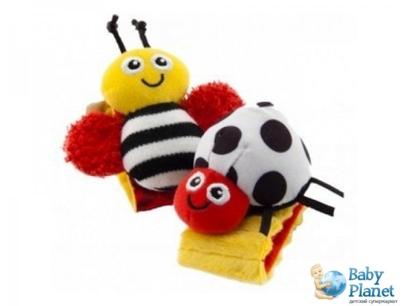 Развивающая игрушка Lamaze "Погремушки на запястья. Насекомые" (LC27092)