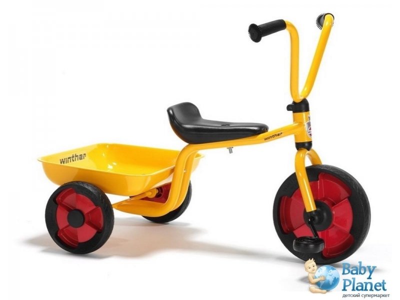 Трехколесный велосипед с багажником Winther "Курьерский" 58300 (желтый)