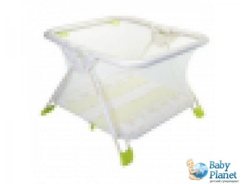 Манеж большой Ceba Baby "Miszka" МБ.8 (бежевый с зеленым)