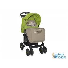 Прогулочная коляска Bertoni Foxy+ Footcover Caramel&Green Pilot (бежевая с зеленым)